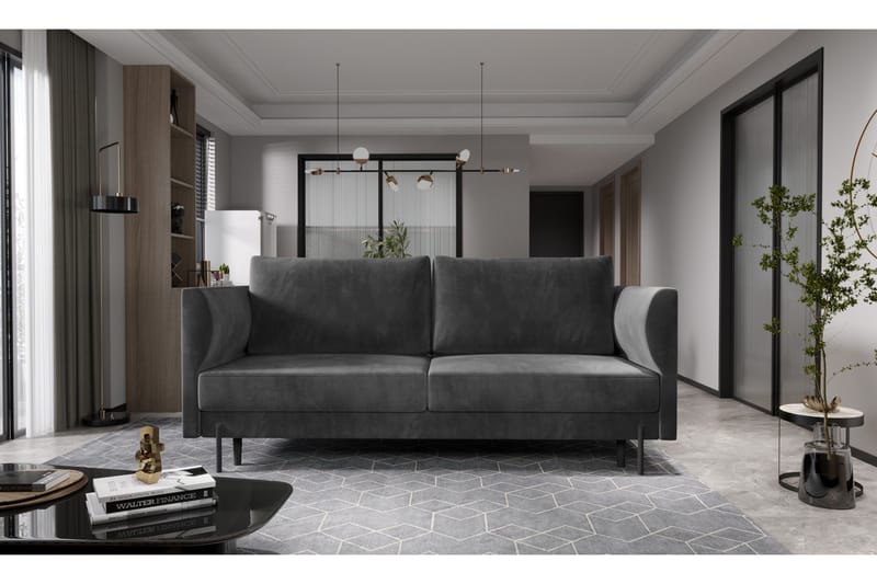 Zerlo 3-Pers. Sofa, Mørkegrå