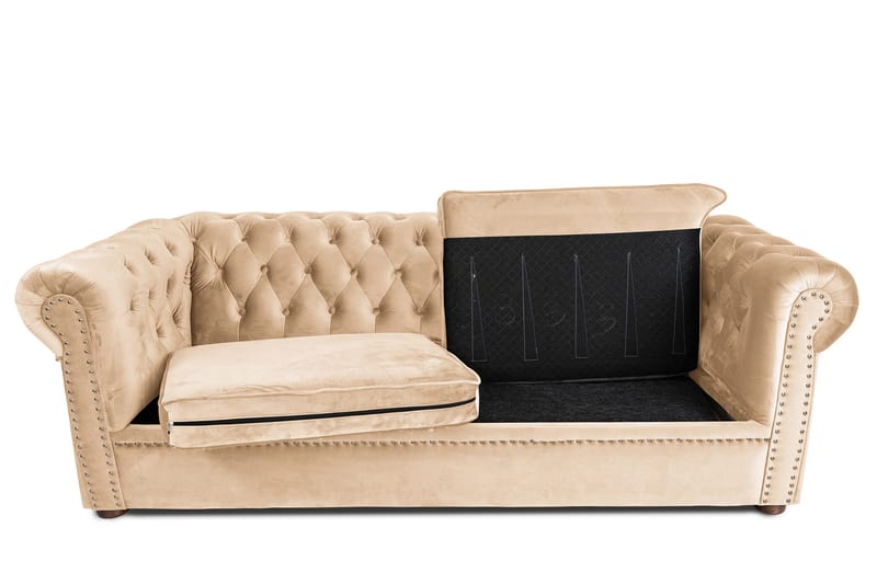 3-seat Extendable Sofa Chesterfield - Møbler - Sofaer - Sovesofaer - 3 personers sovesofa