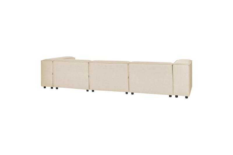 3-sits Hörnsoffa med fotpall Beliani Aprica Högervänd Left-faced - Møbler - Sofaer - Sofa med chaiselong