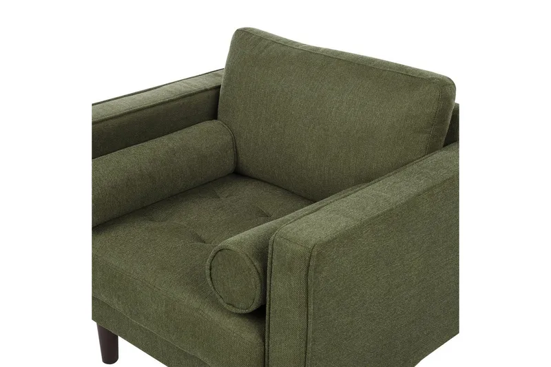 3-sits Soffgrupp Beliani Nurmo Beige/mörkt trä Green, Dark colored wood - Møbler - Sofaer - Sofagrupper
