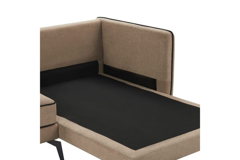 3-sitssoffa Beliani Altan Brun, Svart, Högervänd Beige Right-faced - Beige - Møbler - Sofaer - Sofa med chaiselong