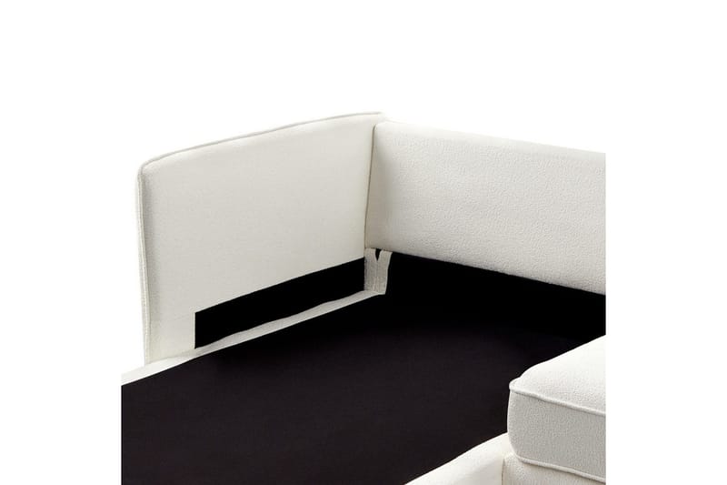 3-sitssoffa Beliani Altan Brun, Svart, Högervänd NO_BRAND White||Black Left-faced - Møbler - Sofaer - Sofa med chaiselong