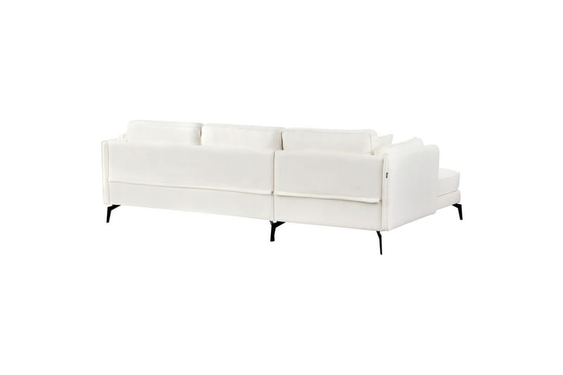 3-sitssoffa Beliani Altan Brun, Svart, Högervänd NO_BRAND White||Black Left-faced - Møbler - Sofaer - Sofa med chaiselong