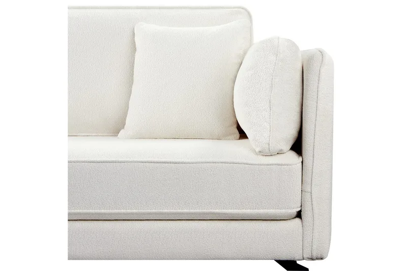 3-sitssoffa Beliani Altan Brun, Svart, Högervänd White||Black Left-faced - Møbler - Sofaer - Sofa med chaiselong
