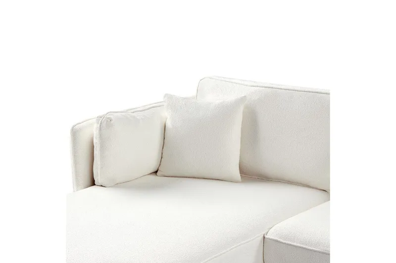 3-sitssoffa Beliani Altan Brun, Svart, Högervänd White||Black Left-faced - Møbler - Sofaer - Sofa med chaiselong