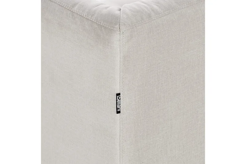 3-sitssoffa Beliani Byske Beige, mörkt trä Beige||Dark colored wood - Møbler - Sofaer - 3 personers sofa