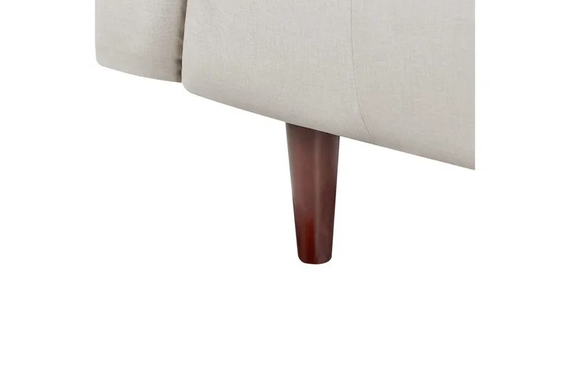 3-sitssoffa Beliani Byske Beige, mörkt trä Beige||Dark colored wood - Møbler - Sofaer - 3 personers sofa