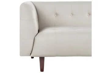 3-sitssoffa Beliani Byske Beige, mörkt trä Beige||Dark colored wood - Møbler - Sofaer - 3 personers sofa
