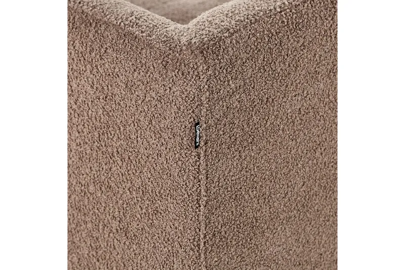 3-sitssoffa Beliani Byske Beige, mörkt trä NO_BRAND Brown||Dark colored wood - Møbler - Sofaer - 3 personers sofa