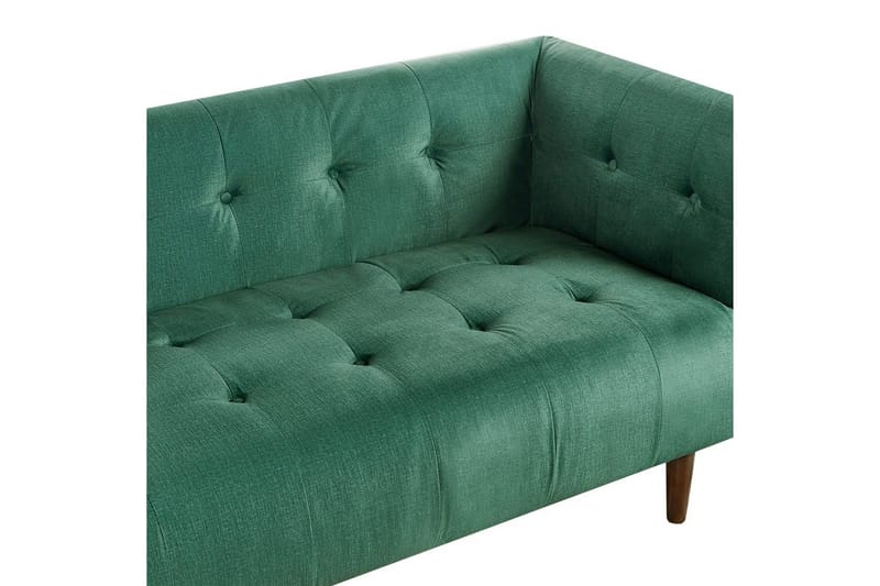 3-sitssoffa Beliani Byske Beige, mörkt trä NO_BRAND Green||Dark colored wood - Møbler - Sofaer - 3 personers sofa