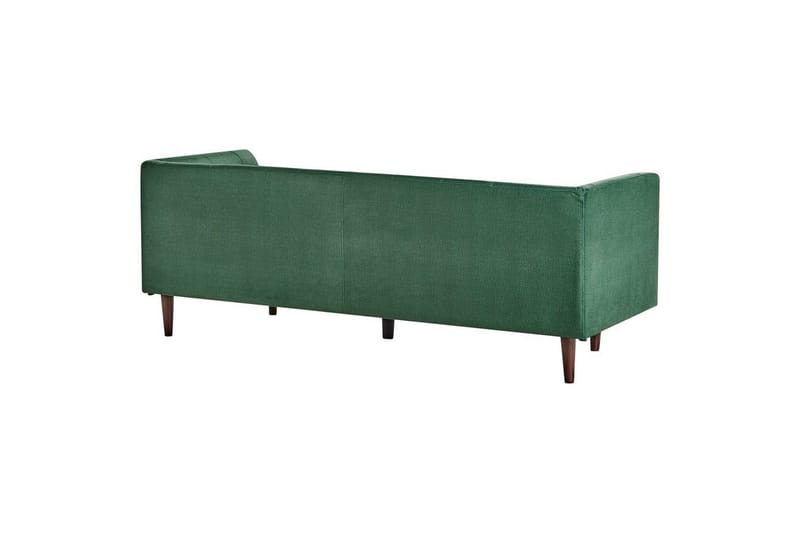3-sitssoffa Beliani Byske Beige, mörkt trä NO_BRAND Green||Dark colored wood - Møbler - Sofaer - 3 personers sofa