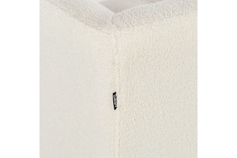 3-sitssoffa Beliani Byske Beige, mörkt trä White - Hvid - Møbler - Sofaer - 3 personers sofa