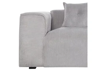 3-sitssoffa Beliani Dolva Grå, svart, Vänstervänd Grey - Grå - Møbler - Sofaer - Sofa med chaiselong