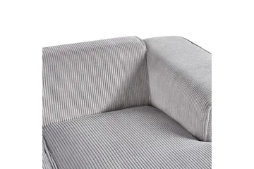 3-sitssoffa Beliani Dolva Grå, svart, Vänstervänd Grey - Grå - Møbler - Sofaer - Sofa med chaiselong