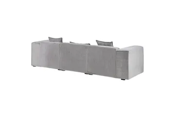 3-sitssoffa Beliani Dolva Grå, svart, Vänstervänd Grey - Grå - Møbler - Sofaer - Sofa med chaiselong