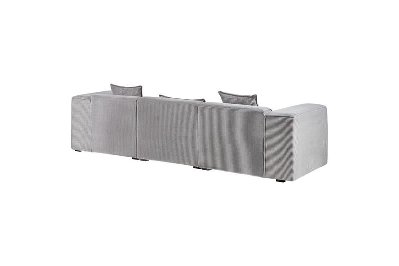 3-sitssoffa Beliani Dolva Grå, svart, Vänstervänd Grey - Grå - Møbler - Sofaer - Sofa med chaiselong