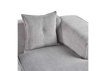 3-sitssoffa Beliani Dolva Grå, svart, Vänstervänd Grey - Grå - Møbler - Sofaer - Sofa med chaiselong