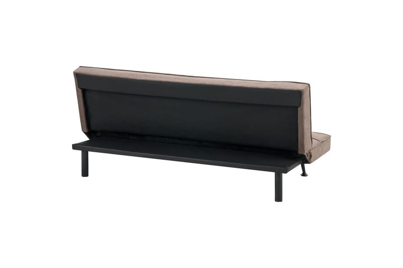 3-sitssoffa Beliani Hasle Beige, svart Brown, Black - Møbler - Sofaer - Sovesofaer
