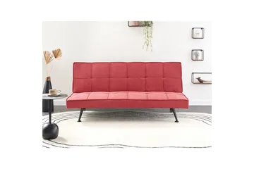3-sitssoffa Beliani Hasle Beige, svart Pink - Lyserød - Møbler - Sofaer - Sovesofaer