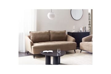 3-sitssoffa Beliani Hobro Brun, Svart Brown||Black - Møbler - Sofaer - 3 personers sofa