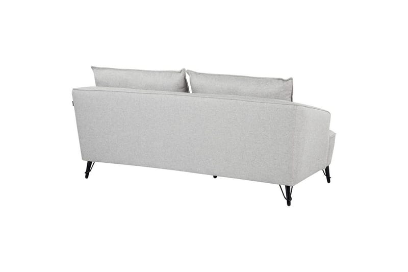 3-sitssoffa Beliani Hobro Brun, Svart Grey||Black - Møbler - Sofaer - 3 personers sofa