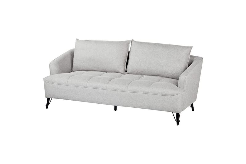 3-sitssoffa Beliani Hobro Brun, Svart Grey||Black - Møbler - Sofaer - 3 personers sofa