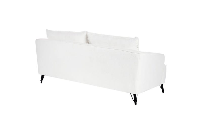 3-sitssoffa Beliani Hobro Brun, Svart NO_BRAND White||Black - Møbler - Sofaer - 3 personers sofa