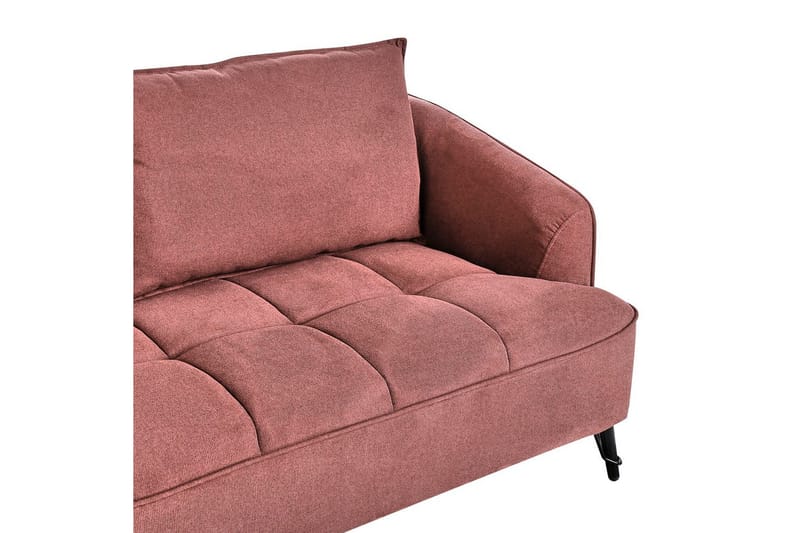 3-sitssoffa Beliani Hobro Brun, Svart NO_BRAND Pink - Lyserød - Møbler - Sofaer - 3 personers sofa