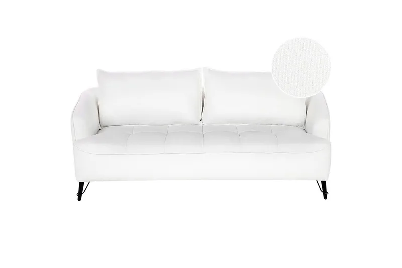 3-sitssoffa Beliani Hobro Brun, Svart White||Black - Møbler - Sofaer - 3 personers sofa
