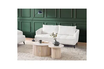 3-sitssoffa Beliani Hobro Brun, Svart White||Black - Møbler - Sofaer - 3 personers sofa