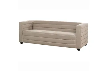 3-sitssoffa Beliani Hofn Beige, svart Beige||Black - Møbler - Sofaer - 3 personers sofa