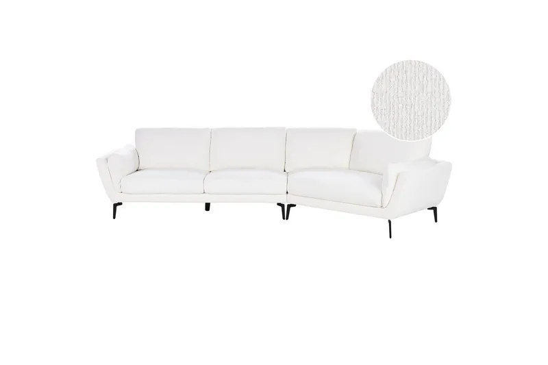 3-sitssoffa Beliani Kansseli Beige, svart White||Black - Møbler - Sofaer - 3 personers sofa