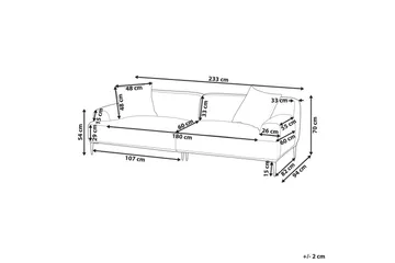 3-sitssoffa Beliani Matila Beige, brun Beige||Brown - Møbler - Sofaer - 3 personers sofa