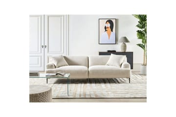 3-sitssoffa Beliani Matila Beige, brun Beige||Brown - Møbler - Sofaer - 3 personers sofa