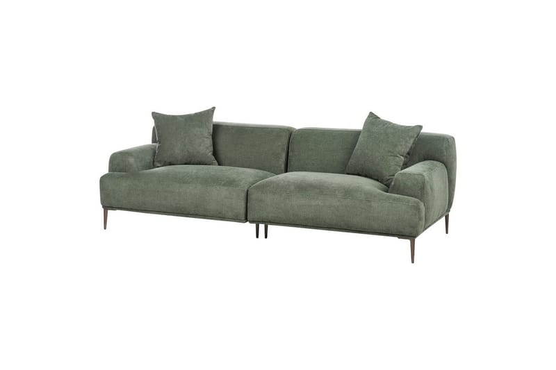 3-sitssoffa Beliani Matila Beige, brun Green||Brown - Møbler - Sofaer - 3 personers sofa