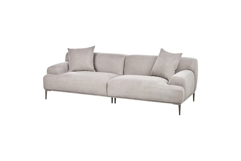 3-sitssoffa Beliani Matila Beige, brun Grey||Brown - Møbler - Sofaer - 3 personers sofa