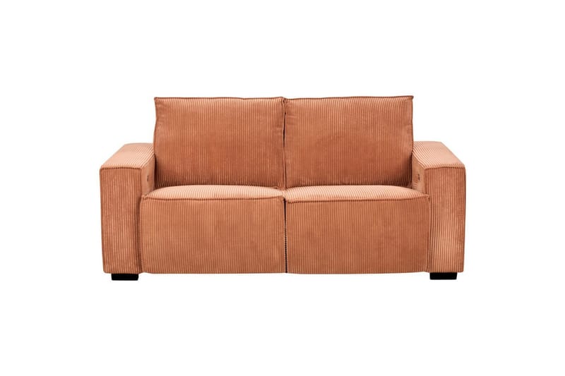 3-sitssoffa Beliani Nukari Orange, Svart Orange - Orange - Møbler - Sofaer - 3 personers sofa