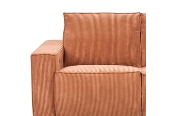 3-sitssoffa Beliani Nukari Orange, Svart Orange - Orange - Møbler - Sofaer - 3 personers sofa