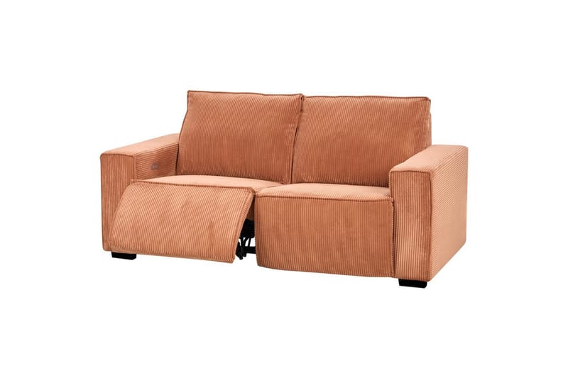 3-sitssoffa Beliani Nukari Orange, Svart Orange - Orange - Møbler - Sofaer - 3 personers sofa