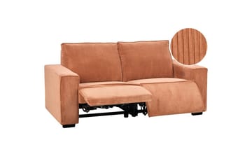 3-sitssoffa Beliani Nukari Orange, Svart Orange - Orange - Møbler - Sofaer - 3 personers sofa