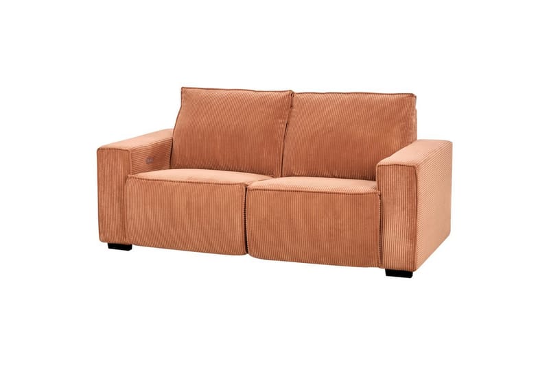 3-sitssoffa Beliani Nukari Orange, Svart Orange - Orange - Møbler - Sofaer - 3 personers sofa