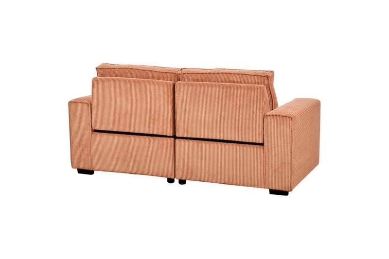 3-sitssoffa Beliani Nukari Orange, Svart Orange - Orange - Møbler - Sofaer - 3 personers sofa