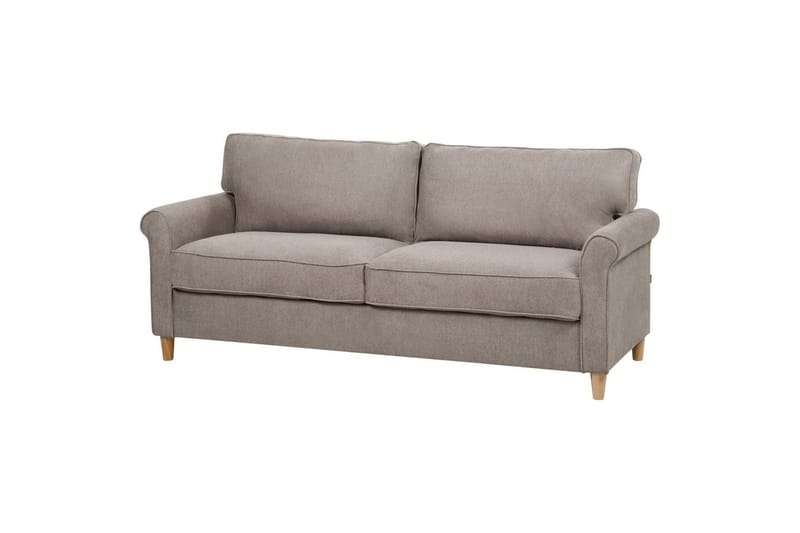 3-sitssoffa Beliani Ronneby Beige, ljust trä NO_BRAND Beige||Light colored wood - Møbler - Sofaer - 3 personers sofa