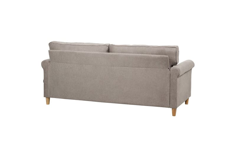 3-sitssoffa Beliani Ronneby Beige, ljust trä NO_BRAND Beige||Light colored wood - Møbler - Sofaer - 3 personers sofa
