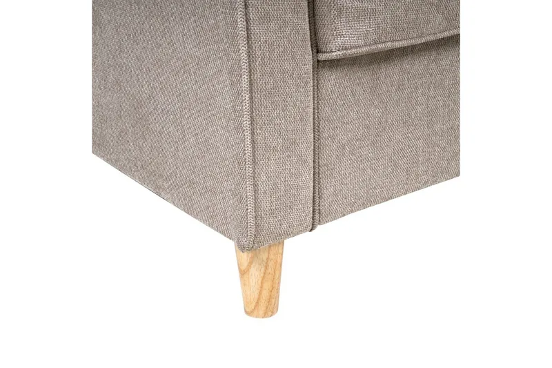 3-sitssoffa Beliani Ronneby Beige, ljust trä NO_BRAND Beige||Light colored wood - Møbler - Sofaer - 3 personers sofa
