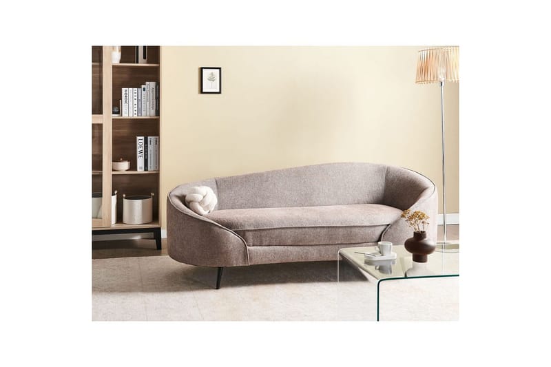 3-sitssoffa Beliani Savar Blå, Svart Brown - Brun - Møbler - Sofaer - 3 personers sofa