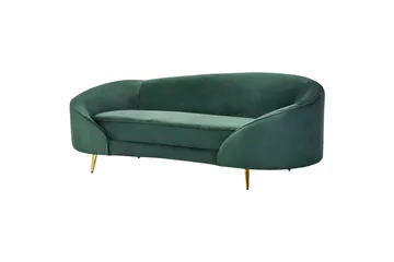 3-sitssoffa Beliani Savar Blå, Svart Dark green||GOLD - Møbler - Sofaer - Velour sofaer
