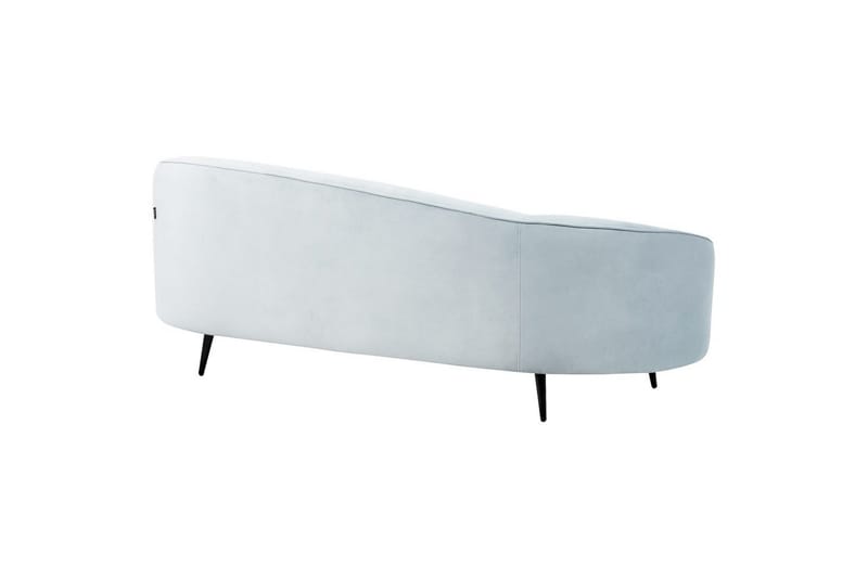 3-sitssoffa Beliani Savar Blå, Svart NO_BRAND blue||Black - Møbler - Sofaer - Velour sofaer