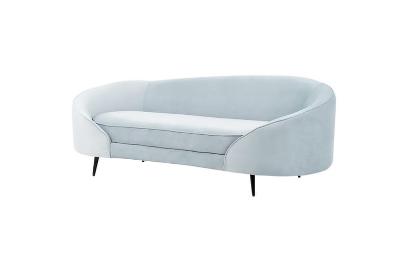 3-sitssoffa Beliani Savar Blå, Svart NO_BRAND blue||Black - Møbler - Sofaer - Velour sofaer