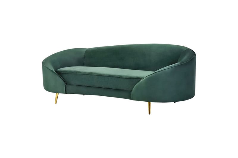 3-sitssoffa Beliani Savar Blå, Svart NO_BRAND Dark green||GOLD - Møbler - Sofaer - Velour sofaer